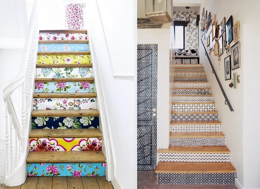 Customiser ses meubles avec des chutes de papier peint Armoire enfant peinte